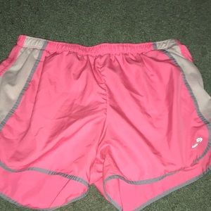 Pink athletic shorts